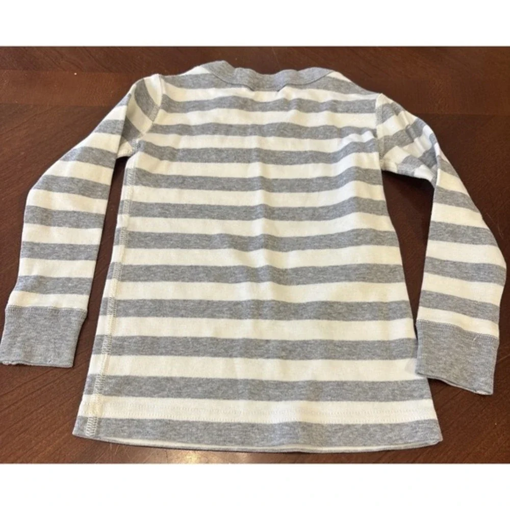 Hanna Andersson‎ Striped White Grey PJ Set Size 90 US 3